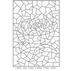 Fruits Coloriage par Numéro - Coloriages gratuits à imprimer