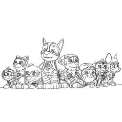 Coloriage Pat Patrouille La Super Patrouille (Dessins animés et séries animées) #204375 à imprimer et colorier