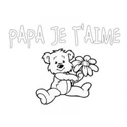 Je t’aime papa - Coloriages gratuits à imprimer