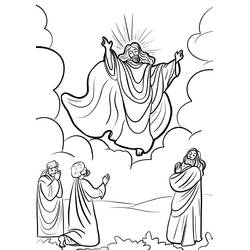 L’Ascension de Jésus - Coloriages gratuits à imprimer