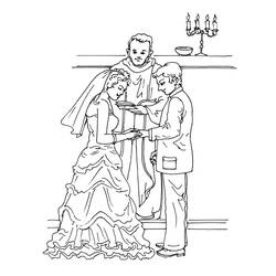 Coloriage Mariage (Fêtes et Célébrations) #56078 à imprimer et colorier