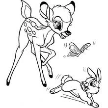 Coloriage Bambi (Films d'Animation) #128745 à imprimer et colorier
