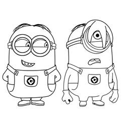 Coloriage Minions (Films d'Animation) #72077 à imprimer et colorier