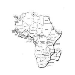Carte de l’Afrique - Coloriages gratuits à imprimer