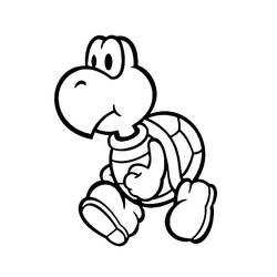 Coloriage Koopa Troopa (Jeux Vidéos) #188412 à imprimer et colorier