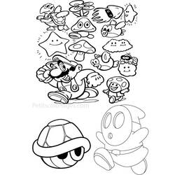 Coloriage Mario Bros (Jeux Vidéos) #112513 à imprimer et colorier