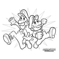Coloriage Mario Bros (Jeux Vidéos) #112591 à imprimer et colorier