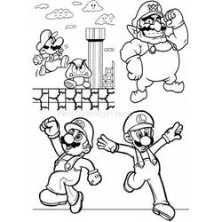 Coloriage Mario Bros (Jeux Vidéos) #112594 à imprimer et colorier