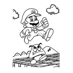 Coloriage Mario Bros (Jeux Vidéos) #112603 à imprimer et colorier