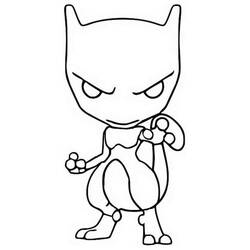 Coloriage Mewtwo (Jeux Vidéos) #179437 à imprimer et colorier