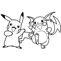 Coloriage Pikachu (Jeux Vidéos) #177224 à imprimer et colorier