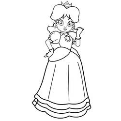Coloriage Princesse Daisy (Jeux Vidéos) #219052 à imprimer et colorier