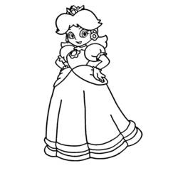Coloriage Princesse Daisy (Jeux Vidéos) #219053 à imprimer et colorier