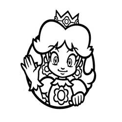 Princesse Daisy - Coloriages gratuits à imprimer