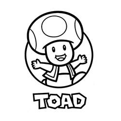 Coloriage Toad (Jeux Vidéos) #214954 à imprimer et colorier