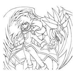 Coloriage Yu-Gi-Oh! (Jeux Vidéos) #53004 à imprimer et colorier