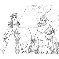 Coloriage Zelda (Jeux Vidéos) #113274 à imprimer et colorier