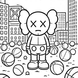 Coloriage KAWS (Jouets et Jeux) #219624 à imprimer et colorier