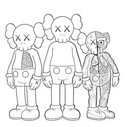 Coloriage KAWS (Jouets et Jeux) #219632 à imprimer et colorier