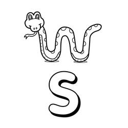 Coloriage Lettre S (Lettres et alphabet) #194773 à imprimer et colorier
