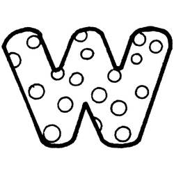 Coloriage Lettre W (Lettres et alphabet) #194833 à imprimer et colorier