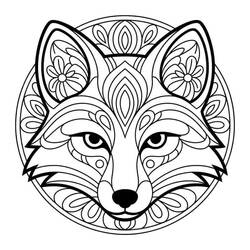 Mandala Renard - Coloriages gratuits à imprimer