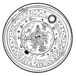 Coloriage Mandalas Animaux (Mandalas) #22780 à imprimer et colorier