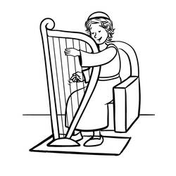 Coloriage Harpe (Musique) #176980 à imprimer et colorier