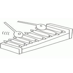 Coloriage Xylophone (Musique) #200978 à imprimer et colorier