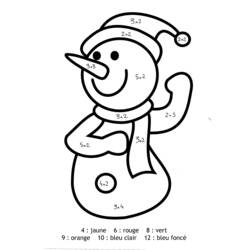 Coloriage Bonhomme de Neige (Nature et saisons) #89187 à imprimer et colorier