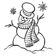 Bonhomme de Neige - Coloriages gratuits à imprimer