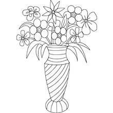 Coloriage Bouquet de fleurs (Nature et saisons) #160864 à imprimer et colorier