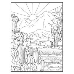 Coloriage Cactus (Nature et saisons) #170832 à imprimer et colorier