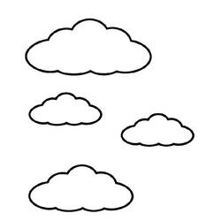 Coloriage Nuage (Nature et saisons) #157324 à imprimer et colorier