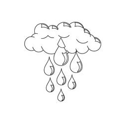 Coloriage Pluie (Nature et saisons) #158269 à imprimer et colorier