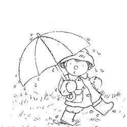 Coloriage Pluie (Nature et saisons) #158313 à imprimer et colorier