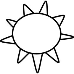 Coloriage Soleil (Nature et saisons) #158021 à imprimer et colorier