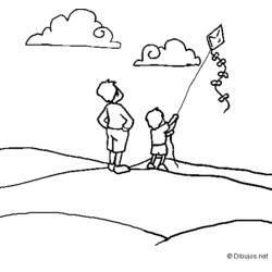 Coloriage Cerf-volant (Objets) #168316 à imprimer et colorier