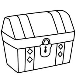 Coloriage Coffre au Trésor (Objets) #220555 à imprimer et colorier