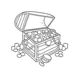 Coloriage Coffre au Trésor (Objets) #220561 à imprimer et colorier