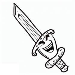 Coloriage Épée (Objets) #187178 à imprimer et colorier