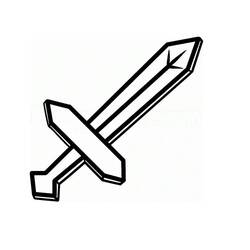 Coloriage Épée (Objets) #187189 à imprimer et colorier