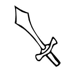 Coloriage Épée (Objets) #187200 à imprimer et colorier