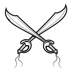Coloriage Épée (Objets) #187202 à imprimer et colorier