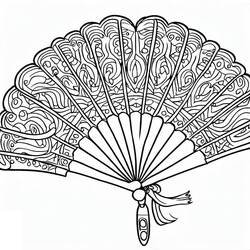 Coloriage Éventails (Objets) #191016 à imprimer et colorier