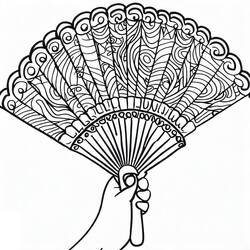 Coloriage Éventails (Objets) #191017 à imprimer et colorier