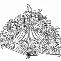 Coloriage Éventails (Objets) #191036 à imprimer et colorier
