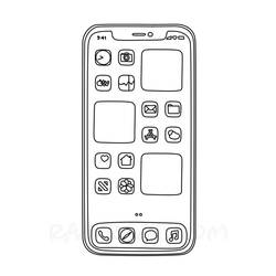 Coloriage iPhone et iPad (Objets) #191796 à imprimer et colorier