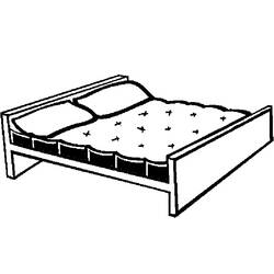 Coloriage Lit (Objets) #168137 à imprimer et colorier