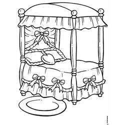Coloriage Lit (Objets) #168171 à imprimer et colorier